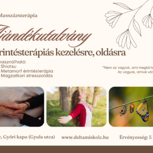 Ajándékutalvány - 1 alkalom érintésterápiás blokkoldásra